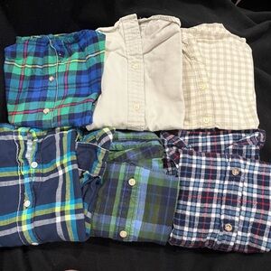GAP Kids Plaid and Checkered Button Down Shirts - Blue, Green, Beige